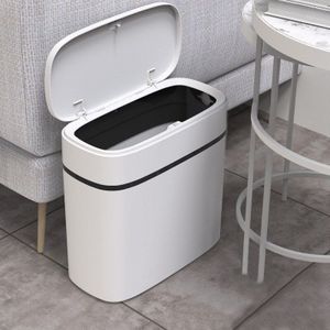 14L Smart Prullenbak Badkamer Nulafvalbak Eén toets Recycle Vuilnis Vuilnisbak Zakhouder in de keuken W / Borstel voor toilet Smalle naad Vuilnisbak Vuilnisbak