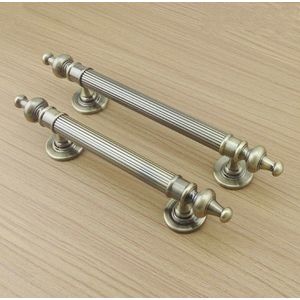 Antieke Klassieke Zinklegering Brons Houten Deurgrepen Badkamer Balkon Slaapkamer Schuifdeur Meubels Hardware Push Pull Handvat