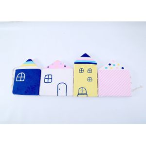 4 Stuks Nordic Huisje Patroon Baby Bed Veiligheid Hek Pasgeboren Wieg Protector Baby Bed Bumper Home Decor Beddengoed Bumpers