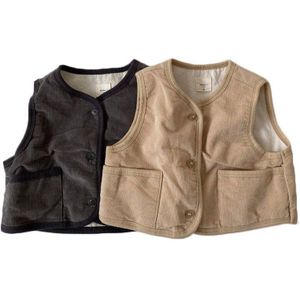 Herfst Baby Vest Jongens En Meisjes Baby Corduroy Vesten Vest Voor Jongens Baby Kleding Kinderen Tops Jassen Jas