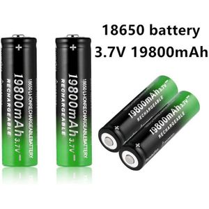 100% 18650 Li-Ion Batterij 19800Mah Oplaadbare Batterij 3.7V Voor Led Zaklamp Zaklamp Of Elektronische Apparaten Batterij