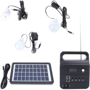 220V 25W Zonne-energie Generator Outdoor Tuin Led Light Thuis Usb Charger System