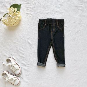 Baby Meisje Kids Jeans Broek Baby Meisjes Soft leggings Denim Gebreide Broek Kinderen Kleding 1-5 Jaar Mode Volledige lengte Broek