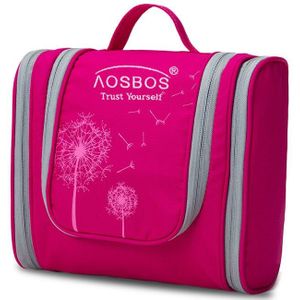 Aosbos Grote Waterdichte Make-Up Tas Voor Vrouwen Mannen Nylon Reizen Cosmetische Bag Organizer Case Benodigdheden Make Up Wassen Toilettas Kit