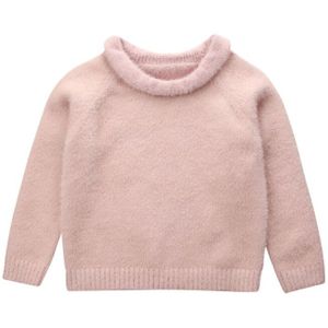 Mode pasgeboren baby meisje trui winter warme comfortabele pluche roze trui trui peuter meisje kleding top