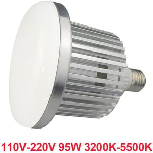 95 W E27 Bulb Foto LED Video Licht Daglicht Warme Lamp Bi-Kleur 3200 K-5500 K 220 V + Afstandsbediening voor Fotografische Studio Softbox
