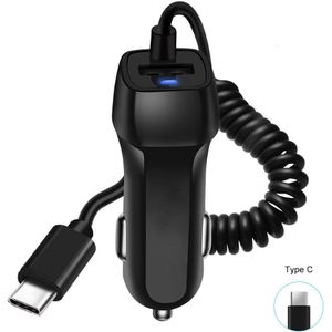 Universele Autolader Met Kabel Mobiel Usb Fast Charger Voor Iphone 6 6S 7 8 Plus Voor Iphone Dual usb Car Charger Adapter