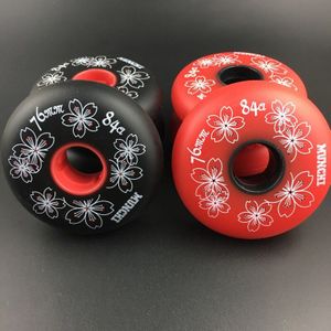 Inline Roller Hockey Skate Vervanging Wheel 84A Hoog-elastische Cherry Blossom Patroon Sport Accessoires 72-76-80mm 4 Stks/partij