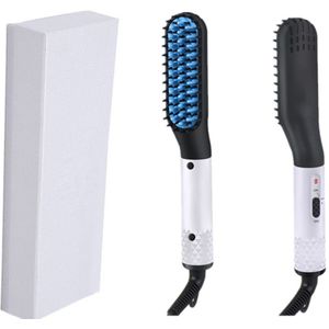 Mannen Baard Stijltang Verwarming Kam Stijltang Borstel Mutifunctional Haar Kam Smoothing Ijzer Haar Rechttrekken Borstel