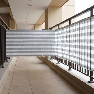 0.9*5M Tuin Hek Zonnescherm Zeil Luifel Luifel Balkon Doek Cover Anti Uv-Grijs Privacy Zonnescherm screen Hek