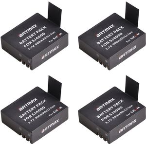 4pcs SJCAM sj4000 Eken H9 GIT-LB101 GIT Batterij + LCD USB Dual Charger voor sj5000 Batterij M10 SJ5000x Sport actie Camera DV