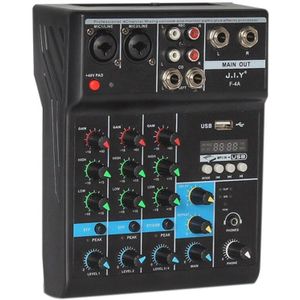 Professionele 4 Kanaals Bluetooth Mixer O Mengen Dj Console Met Reverb Effect Voor Thuis Karaoke Usb Live Stage Ktv