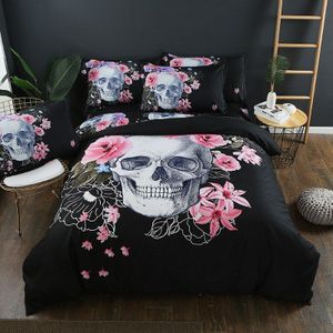 Bloem Hoofd Digitale Print Beddengoed Set Dekbedovertrek Bed Set Bohemian Een Mini Van Beddengoed 3Pcs BE1271