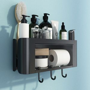 Oneup Opknoping Cosmetica Opbergrek Punch-Gratis Föhn Houder Automatische Tandpasta Dispenser Badkamer Accessoires Organizer