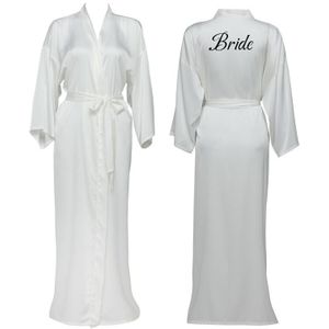 Mauve Satijn Chiffon Gewaden Lange Robes Lange Mouwen Custom Bruidsmeisje Gewaden Bruid Gewaad Vrouwen Lange Bridal Wedding Badjas