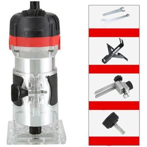 800W Houtbewerking Elektrische Trimmer Hout Frezen Graveren Steken Trimmen Machine Timmerwerk Handleiding Trimmer Gereedschap Frees