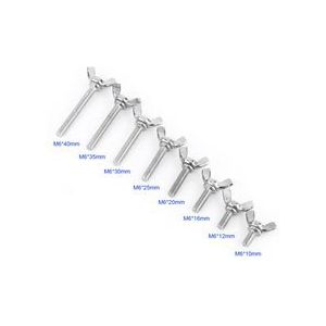 5Pcs M6 Vlinder Schroef Bolt Wing Hand Bouten Schroeven DIN316 304 Rvs Duimschroef Fastener tornillos