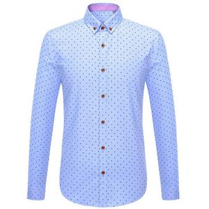 Lente Herfst Shirt Mannen Slim Fit Lange Mouw Mannen Shirt Stip Casual Mannen Sociale Shirt Camisas Plus Size Masculino