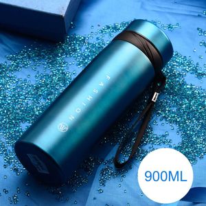 650/900/1100ml Thermos Mok Roestvrijstalen Waterfles Draagbare Thee Koffie Mok Thermosfles Voor Outdoor camping Wandelen Sport