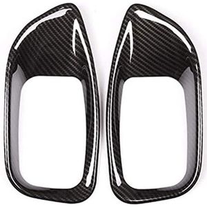 2Pcs Car Carbon Fiber Seat Aanpassing Knop Frame Cover Trim Auto Accessoires Voor Jaguar Xe/F-Tempo/Xfl/Xf