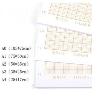 Oranje Berekend Papier Grafiek Tekenpapier Grid Papers A4 A3 A2 A1 A0