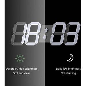 3D Led Digitale Wandklok Met Extra Grote Aantallen, Afstandsbediening, Grote Digitale Timer, voor Magazijn/Office/Home/Livin N03 21