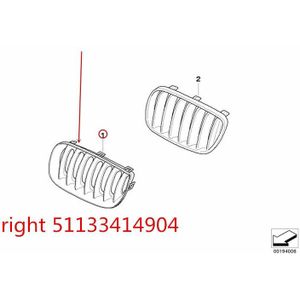 51133414903 51133414904 voorbumper netto Geschikt voor X3b mw2006 grille Ventilatie netto voorbumper grille voorbumper