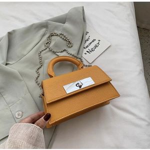 Koreaanse Mode Compact Vierkante Handtas & Elegante Schoudertas Messenger Bag Breedte 19.5Cm Hoogte 11Cm dikte 7Cm