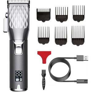 Mannen Professionele Oplaadbare Tondeuse Kapper Aanpassing Salon Machine Tondeuse Lcd Diaplay Elektrische Haar Snijgereedschap
