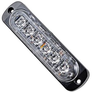 6/4 LED 12-24V Geel/Rood/Blauw/Wit Strobe waarschuwingslampje Auto Grille Knipperlicht vrachtwagen Baken Hazard Emergency Verkeerslicht