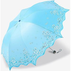 Bloem Paraplu Vrouwelijke Opvouwbare Chinese Mode Uv Meisje Parasol Kids Paraplu Regen Vrouwen