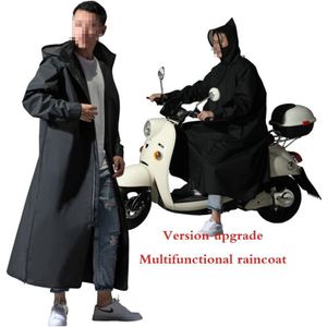 Eva Waterdichte Rits Hooded Regen Poncho Motorfiets Regenjas Draagbare Regenkleding Lange Stijl Regenjas Voor Vrouwen Mannen