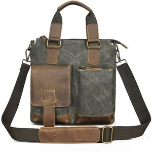 Mannen Originele Lederen Retro Bedrijfsaktentas Casual 12 &quot;Laptop Reistas Tote Attache Messenger Bag Portfolio B259