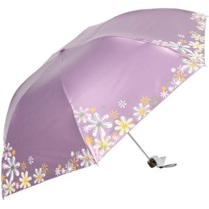 Uv Clear Paraplu Sunny Paraplu Dames Ultra Licht Mini Drie Opvouwbare Paraplu Zonnebrandcrème Anti-Uv Parasol Cn Beroemde