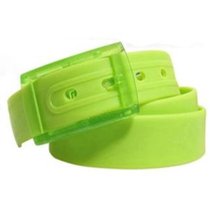 Snoep Kleur Plastic Riemen Voor Vrouwen Mannen Silicone Rubber Tailleband Plastic Gesp Pins Jeans Riemen Zomer Skinny Riem