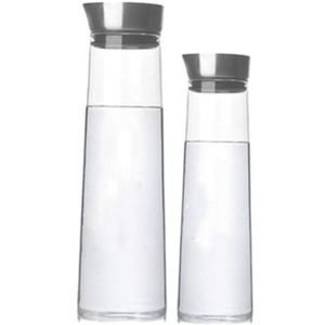 2-Delige Set Van Roestvrij Stalen Deksel Glas Sapkan Koud Water Fles Borosilicaat Hittebestendig Koud Water fles