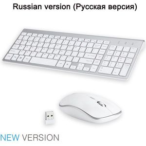 Seenda Usa Spanje Toetsenbord Draadloze Muis Set 102 Toetsen 2.4 Ghz Ultradunne Draadloze Toetsenbord Muis Set Full Size Voor computer Pc