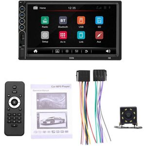 7 Inch Dubbel Din Auto Fm Stereo Radio MP5 Speler 2 Din Druk Screen Bluetooth Usb/Tf Met Backup achteruitrijcamera Ondersteuning Spiegel
