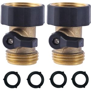 Szs Zware Messing Afsluiter Tuinslang Afsluitklep Tuinslang Connector (2 Stuks) + 4x Extra Hogedrukreinigers