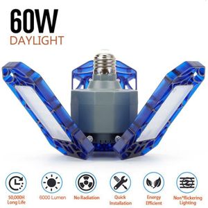 60W 40W Led Garage Licht 360 Graden Verlichting Plafondlamp Hoge Heldere Binnenverlichting Vervormbare Industriële Lamp Voor workshop