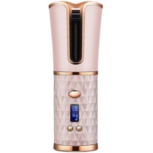 Draadloze Automatische Haar Krultang Ijzer Usb Oplaadbare Draadloze Krultang Air Curler Voor Krullen Golven Lcd-scherm Keramische Krullend