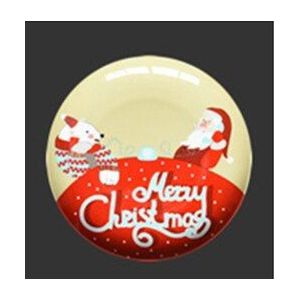 Vrolijk Kerstfeest 8 Inches Nordic Bone China Plaat Biefstuk Schotel Voor Jaar Party 1277