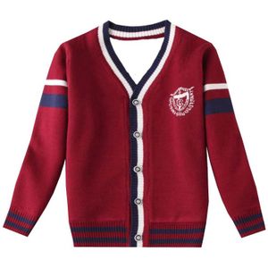 Jongens Vesten Kinderen Herfst Shirt Kinderen Truien V-hals Lange Mouwen Jassen Kinderen Bovenkleding Kinderkleding 3-12Y