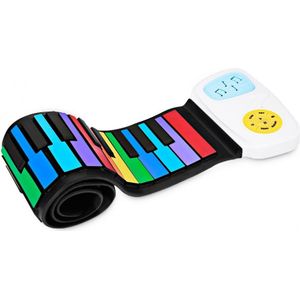 49 Toetsen Piano Toetsenbord Kleurrijke Silicon Folding Hand Roll Up Piano Elektronische Toetsenbord Ingebouwd Speaker Verlichting Muziek