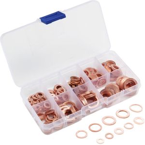 200 Stks/set M5-M14 Auto Olieaftapplug Wasmachine Koperen Afdichtring Pakking Voor Motoren Generatoren Automobiles Olie Pan Pakkingen Ringen