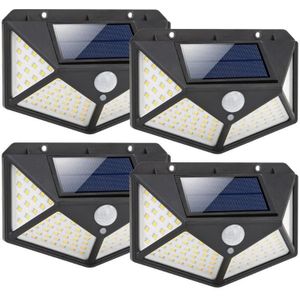 Warm Wit 100 Led Solar Light Ipr Motion Sensor Wandlamp Buitenverlichting Waterdicht Tuin Solar Lamp Yard Beveiliging lamp