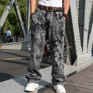 Stijl Hip Hop Baggy Jeans Heren Denim Hip Hop Losse Broek Rap Jeans Voor Jongen Rapper Mode Plus Size 30-46