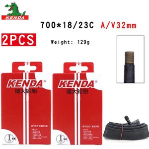 2 PCS Kenda Fiets Binnenband 700*18 23C Franse valve 700C Fietsen Mountainbike Butyl Rubber Fietsband onderdelen