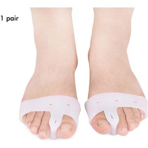 Siliconen Gel Voet Vingers Teen Separator Duim Valgus Beschermer Bunion Regelaar Hallux Valgus Guard Voetverzorging Wit 1 paar 2 pairs