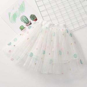 Malayu Baby Baby Meisje Polka Dot Borduren Mesh Rok 2022 Zomer Kids Kostuum Leuke Kinderen Tutu 2-7 jaar Chlid Kleding